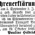 1891-10-19 Hdf Ehrenerklaerung